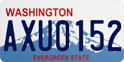 WA license plate AXU0152