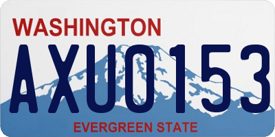WA license plate AXU0153