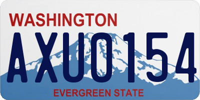 WA license plate AXU0154