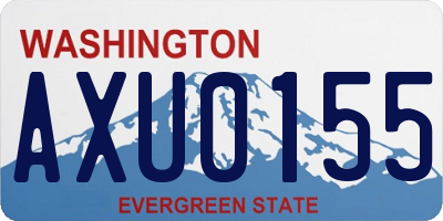 WA license plate AXU0155