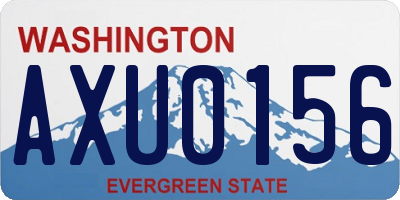 WA license plate AXU0156