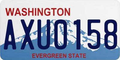 WA license plate AXU0158