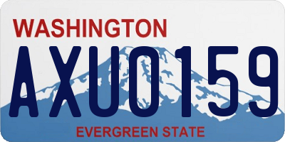 WA license plate AXU0159