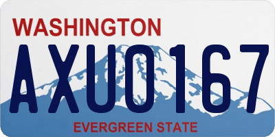 WA license plate AXU0167