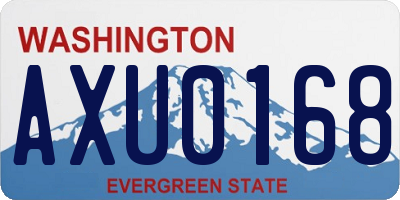 WA license plate AXU0168