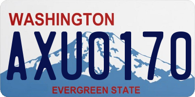 WA license plate AXU0170