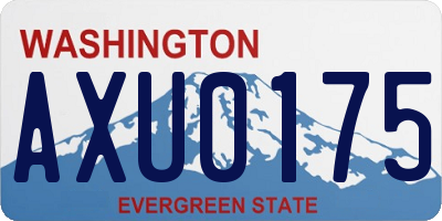 WA license plate AXU0175