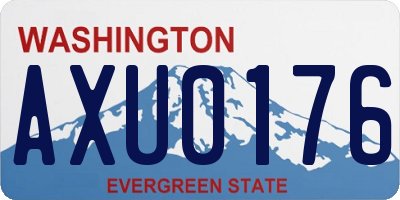 WA license plate AXU0176
