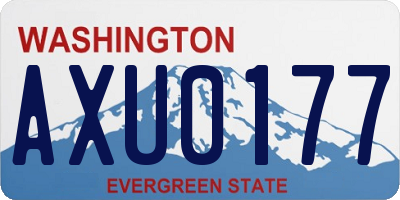 WA license plate AXU0177