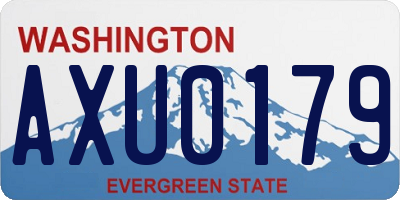 WA license plate AXU0179