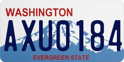 WA license plate AXU0184
