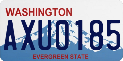 WA license plate AXU0185