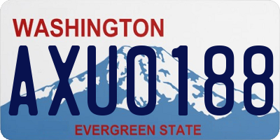 WA license plate AXU0188