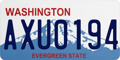 WA license plate AXU0194