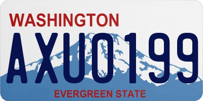 WA license plate AXU0199