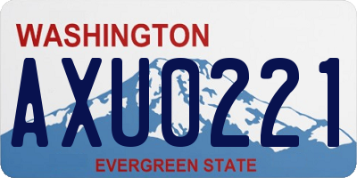 WA license plate AXU0221