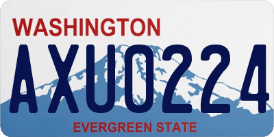 WA license plate AXU0224