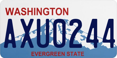 WA license plate AXU0244