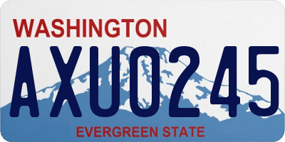 WA license plate AXU0245