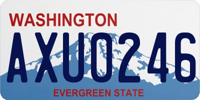 WA license plate AXU0246