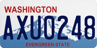 WA license plate AXU0248