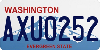 WA license plate AXU0252