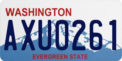 WA license plate AXU0261