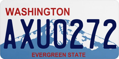 WA license plate AXU0272