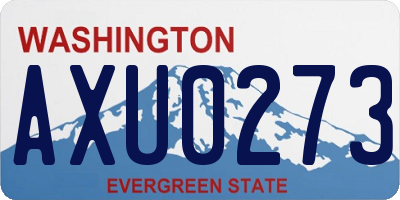 WA license plate AXU0273