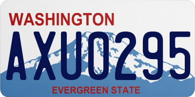 WA license plate AXU0295