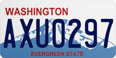 WA license plate AXU0297
