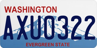 WA license plate AXU0322