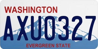 WA license plate AXU0327