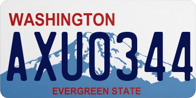 WA license plate AXU0344