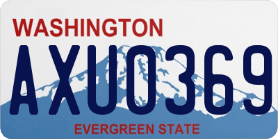 WA license plate AXU0369