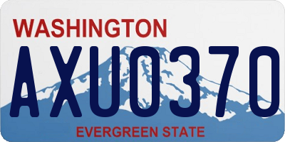 WA license plate AXU0370