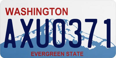 WA license plate AXU0371