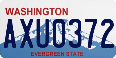 WA license plate AXU0372