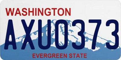 WA license plate AXU0373