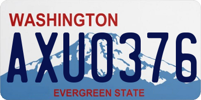 WA license plate AXU0376