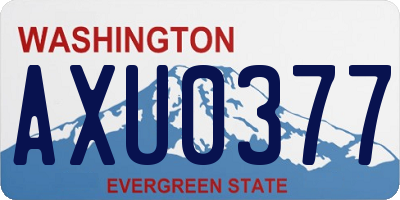 WA license plate AXU0377