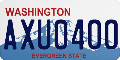 WA license plate AXU0400