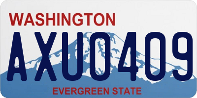 WA license plate AXU0409