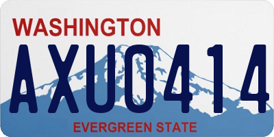 WA license plate AXU0414
