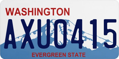 WA license plate AXU0415