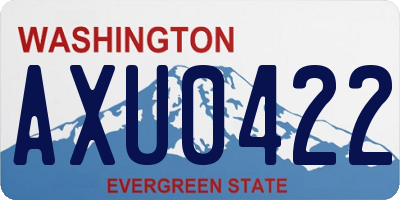 WA license plate AXU0422