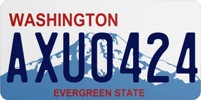 WA license plate AXU0424