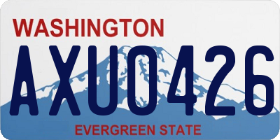 WA license plate AXU0426