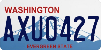 WA license plate AXU0427