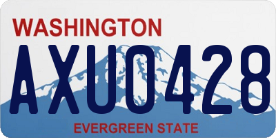 WA license plate AXU0428